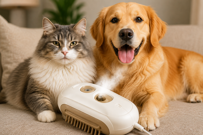 Nicydor PetSteam™ Brosse vapeur 3-en-1 pour chiens & chats